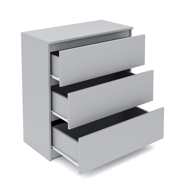 Kommode TALA 3 Schubladen 70 x 77 cm grau
