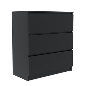 Kommode TALA 3 Schubladen 70 x 77 cm schwarz