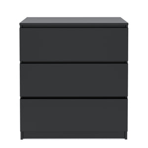 Kommode TALA 3 Schubladen 70 x 77 cm schwarz