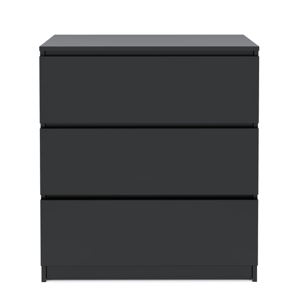 Kommode TALA 3 Schubladen 70 x 77 cm schwarz