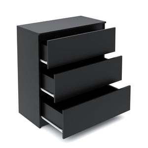 Kommode TALA 3 Schubladen 70 x 77 cm schwarz