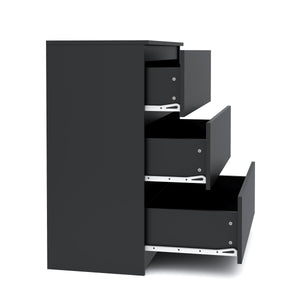 Kommode TALA 3 Schubladen 70 x 77 cm schwarz