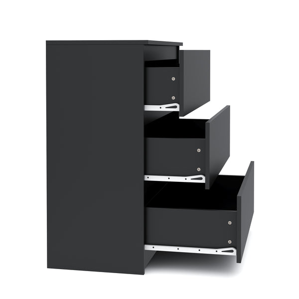 Kommode TALA 3 Schubladen 70 x 77 cm schwarz
