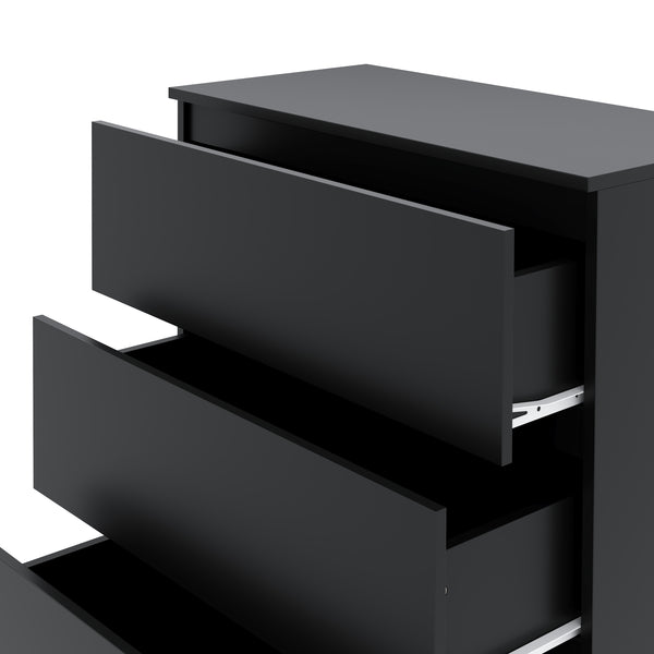 Kommode TALA 3 Schubladen 70 x 77 cm schwarz