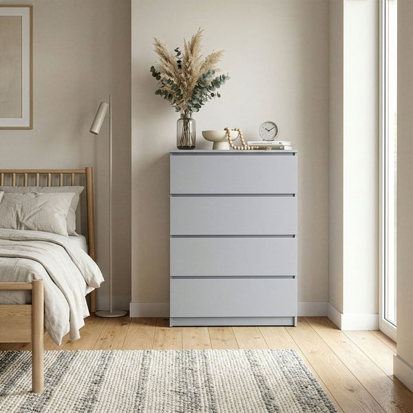 Kommode TALA 4 Schubladen 70 x 100 cm grau