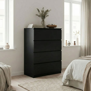 Kommode TALA 4 Schubladen 70 x 100 cm schwarz