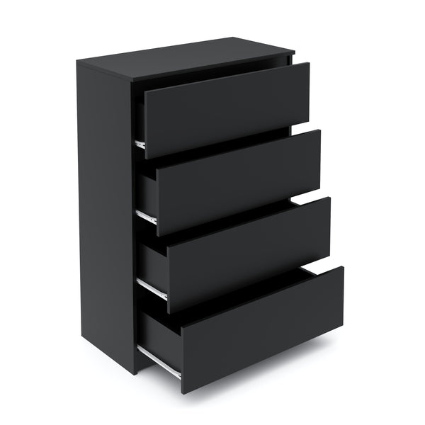 Kommode TALA 4 Schubladen 70 x 100 cm schwarz