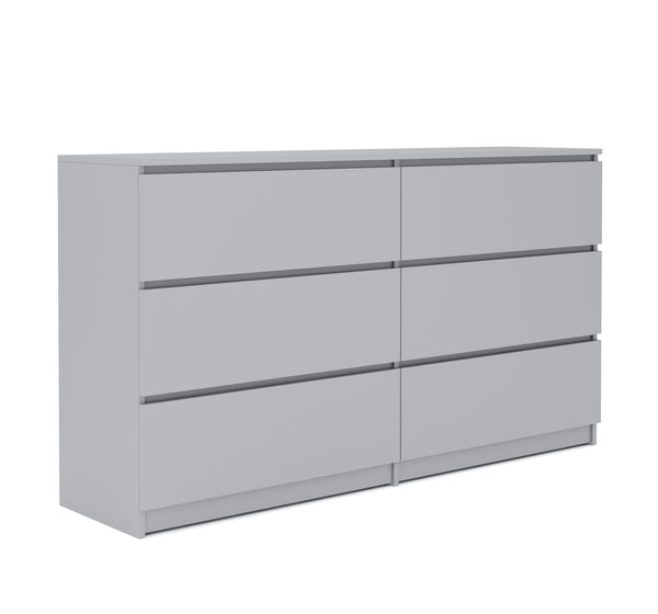 Kommode TALA 6 Schubladen 138 x 77 cm grau