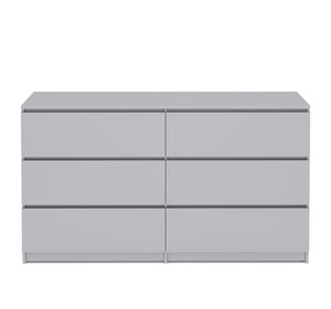 Kommode TALA 6 Schubladen 138 x 77 cm grau