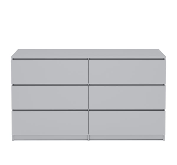 Kommode TALA 6 Schubladen 138 x 77 cm grau