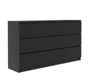 Kommode TALA 6 Schubladen 138 x 77 cm schwarz