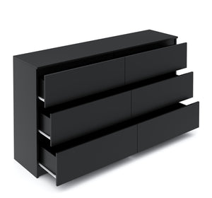 Kommode TALA 6 Schubladen 138 x 77 cm schwarz