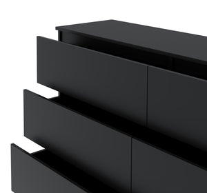 Kommode TALA 6 Schubladen 138 x 77 cm schwarz