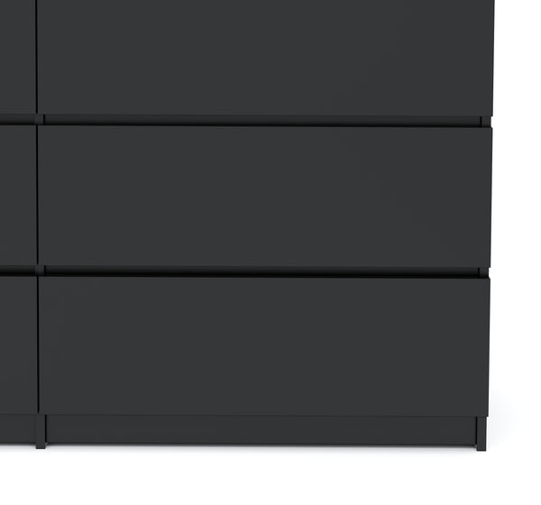 Kommode TALA 6 Schubladen 138 x 77 cm schwarz