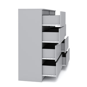 Kommode TALA 8 Schubladen 119 x 100 cm grau