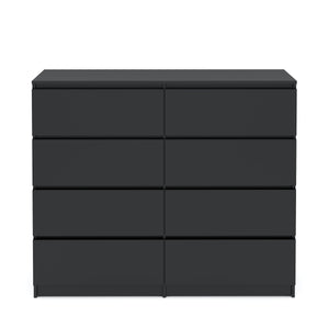 Kommode TALA 8 Schubladen 119 x 100 cm schwarz