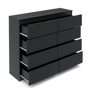 Kommode TALA 8 Schubladen 119 x 100 cm schwarz