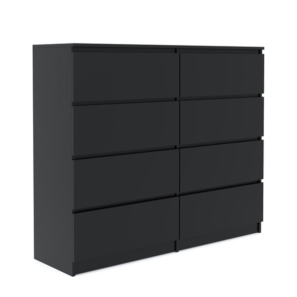 Kommode TALA 8 Schubladen 119 x 100 cm schwarz