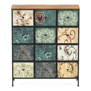 Kommode Vintage FIORELLA 12 Schubladen 100 x 118 cm