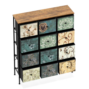 Kommode Vintage FIORELLA 12 Schubladen 100 x 118 cm