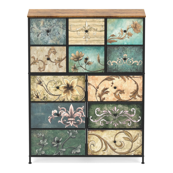 Kommode Vintage FIORELLA 12 Schubladen 100 x 130 cm