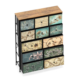 Kommode Vintage FIORELLA 12 Schubladen 100 x 130 cm