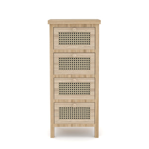 Kommode mit 4 Schubladen ALDO 34 x 78 cm natur