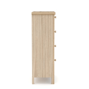 Kommode mit 4 Schubladen ALDO 34 x 78 cm natur
