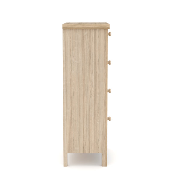 Kommode mit 4 Schubladen ALDO 34 x 78 cm natur