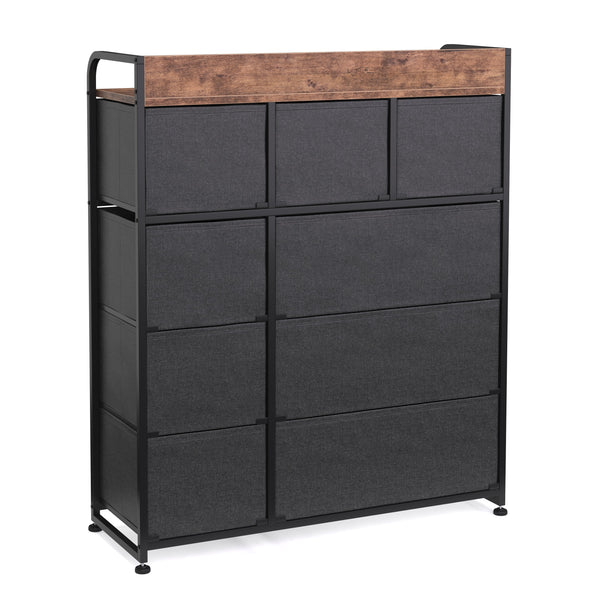 Kommode ALFONSO 83 x 89 cm schwarz/braun