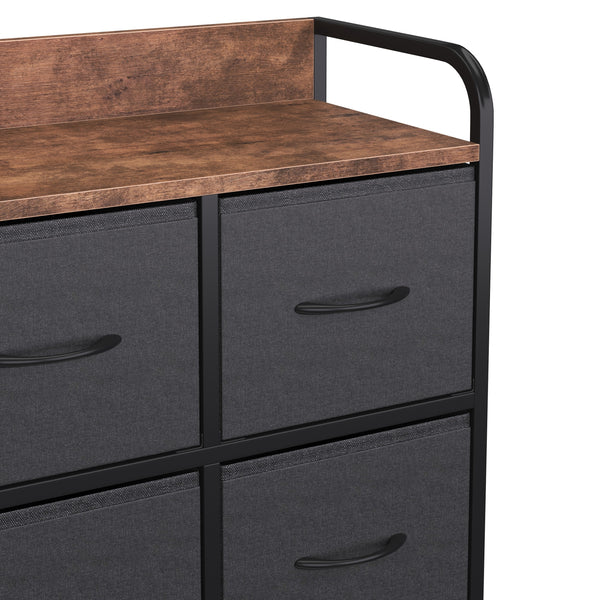 Kommode ALFONSO 83 x 89 cm schwarz/braun
