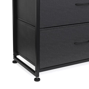 Kommode ALFONSO 83 x 89 cm schwarz/braun