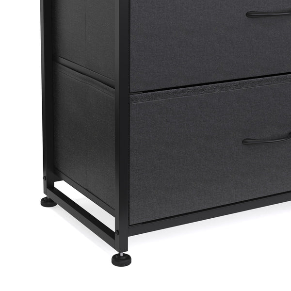 Kommode ALFONSO 83 x 89 cm schwarz/braun