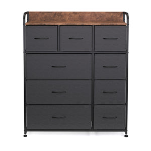 Kommode ALFONSO 83 x 89 cm schwarz/braun