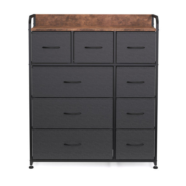 Kommode ALFONSO 83 x 89 cm schwarz/braun