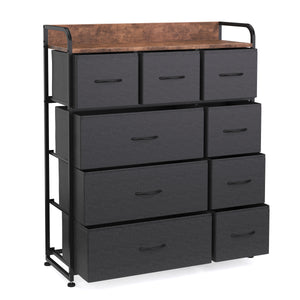 Kommode ALFONSO 83 x 89 cm schwarz/braun