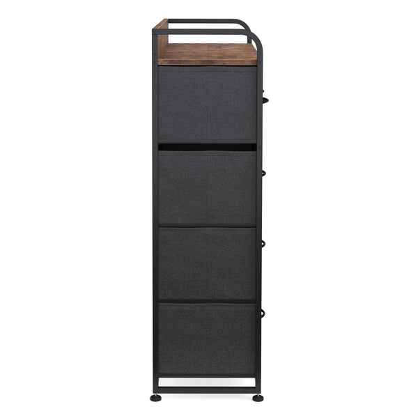 Kommode ALFONSO 83 x 89 cm schwarz/braun