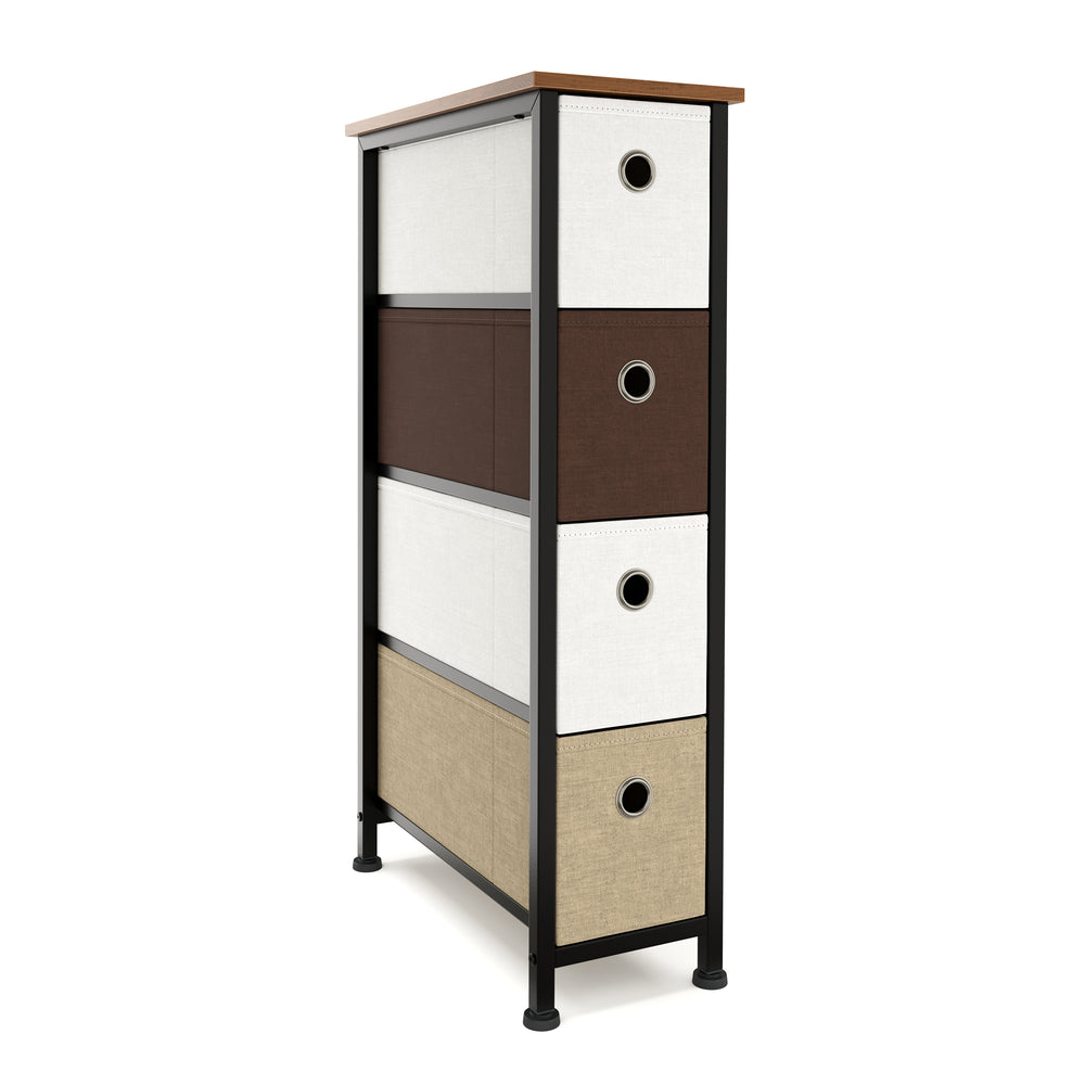 Cassettiera MIKA 19 x 72 cm bianco/marrone