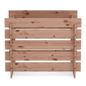 Komposter Holz 560L 90 x 90 x 70 cm natur