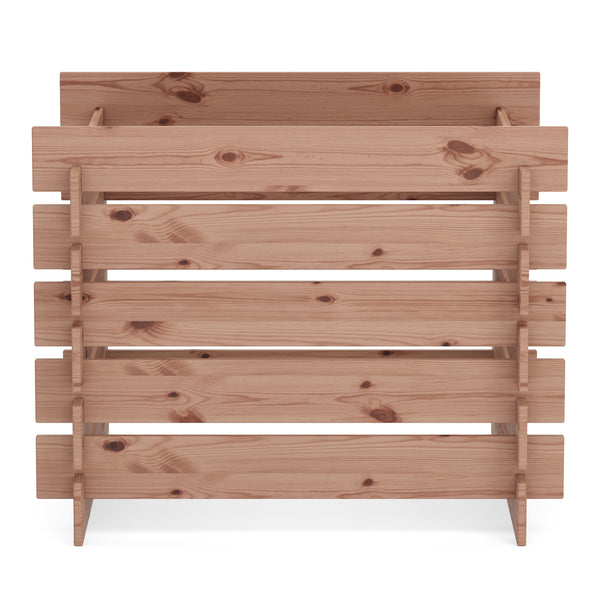 Komposter Holz 560L 90 x 90 x 70 cm natur