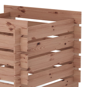 Komposter Holz 560L 90 x 90 x 70 cm natur