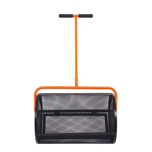 Kompoststreuer Stahl 40 x 60 cm schwarz/orange