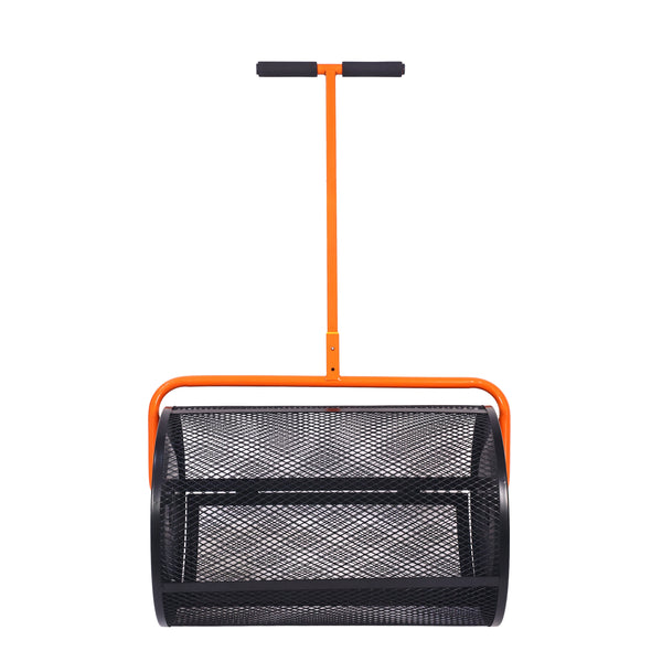 Kompoststreuer Stahl 40 x 60 cm schwarz/orange