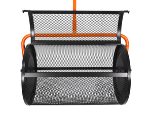 Kompoststreuer Stahl 40 x 60 cm schwarz/orange