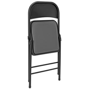 Conference chair folding chair set of 6 faux leather gray 