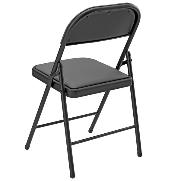 Conference chair folding chair set of 6 faux leather gray 