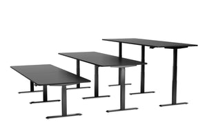Tavolo da conferenza elettrico, nero, 280 x 100 cm