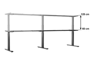 Tavolo da conferenza elettrico, nero, 280 x 100 cm