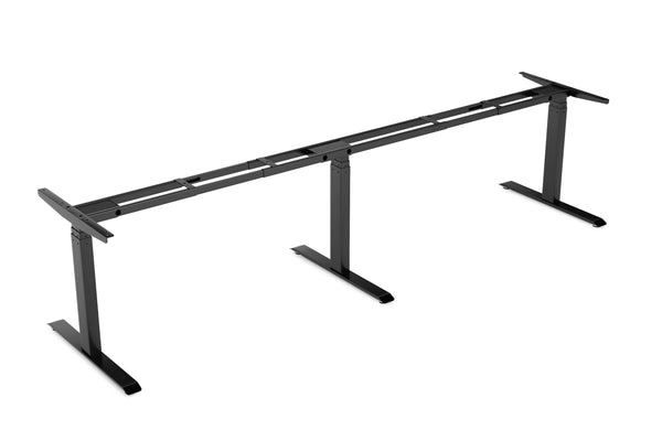 Tavolo da conferenza elettrico, nero, 280 x 100 cm