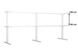 Konferenztisch elektrisch weiss 280 x 100 cm